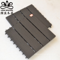 Interlocking decking tiles wood plastic composite grey